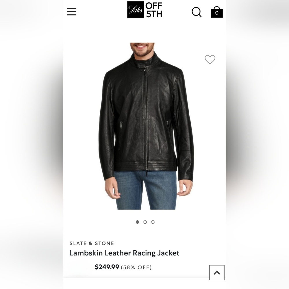 Slate & Stone Lambskin Leather Jacket